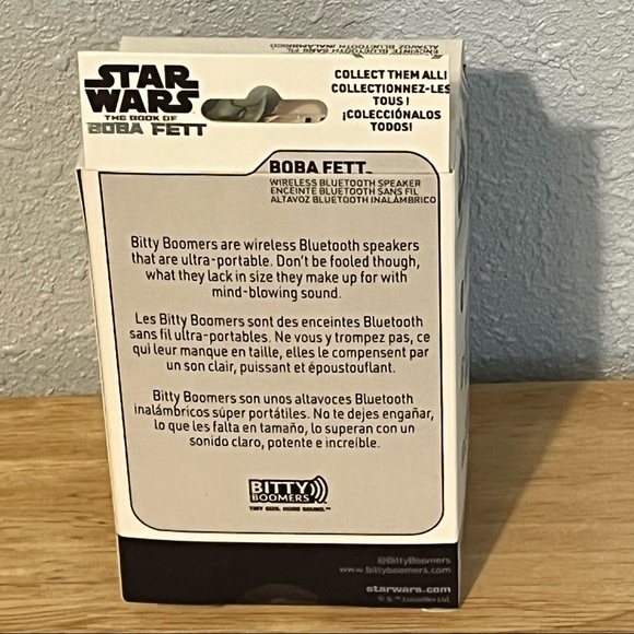 NIB Star Wars Boba Fett Bitty Boomers Disney+ Wireless Bluetooth Speaker - Picture 9 of 16